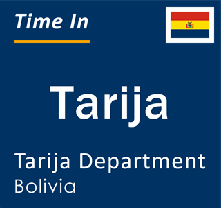 Current time in Tarija, Tarija, Bolivia