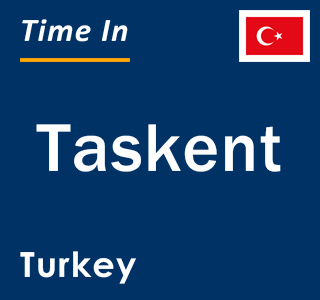 Current local time in Taskent, Turkey