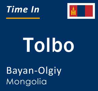 Current time in Tolbo, Bayan-Olgiy, Mongolia