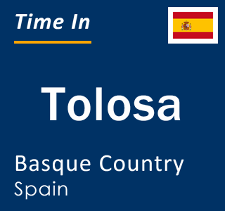 Current local time in Tolosa, Basque Country, Spain