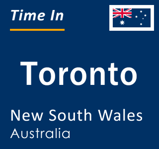 Current local time in Toronto, New South Wales, Australia