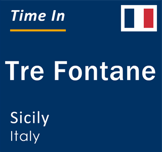 Current local time in Tre Fontane, Sicily, Italy