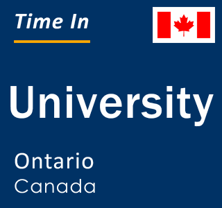 Current local time in University, Ontario, Canada