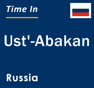 Current local time in Ust'-Abakan, Russia