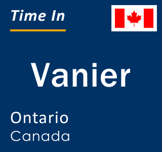 Current local time in Vanier, Ontario, Canada