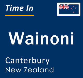 Current local time in Wainoni, Canterbury, New Zealand