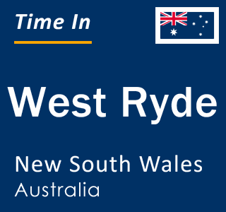 Current local time in West Ryde, New South Wales, Australia