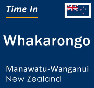 Current local time in Whakarongo, Manawatu-Wanganui, New Zealand