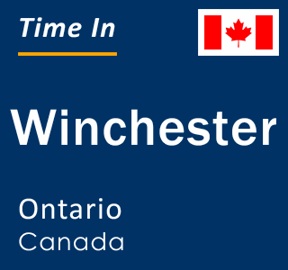 Current local time in Winchester, Ontario, Canada