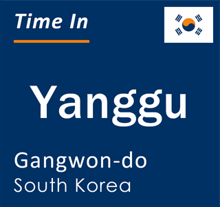 Current local time in Yanggu, Gangwon-do, South Korea