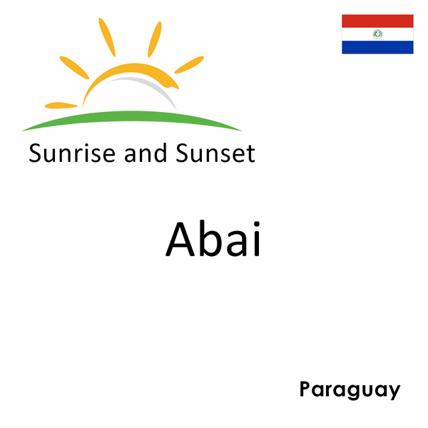 Sunrise and sunset times for Abai, Paraguay