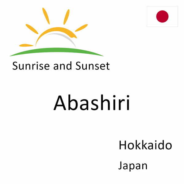 Sunrise and sunset times for Abashiri, Hokkaido, Japan