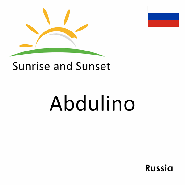 Sunrise and sunset times for Abdulino, Russia