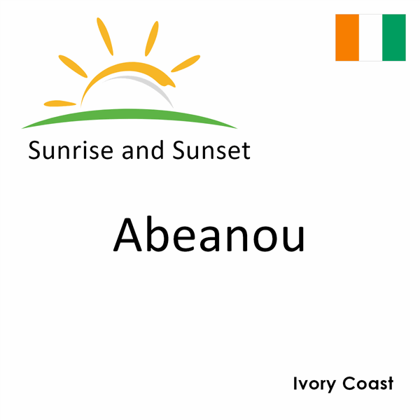 Sunrise and sunset times for Abeanou, Ivory Coast