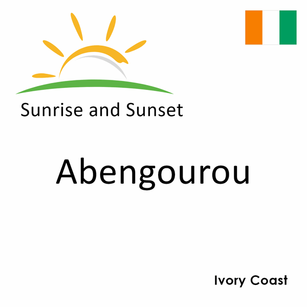 Sunrise and sunset times for Abengourou, Ivory Coast