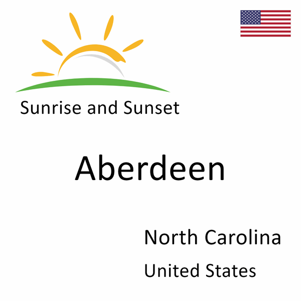 Sunrise and sunset times for Aberdeen, North Carolina, United States