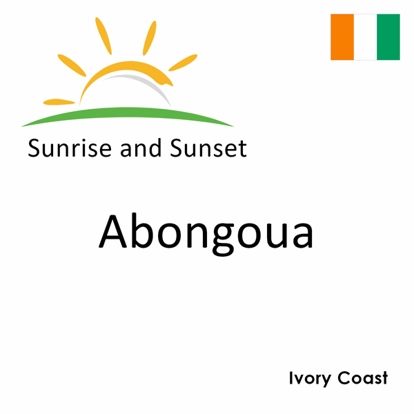 Sunrise and sunset times for Abongoua, Ivory Coast