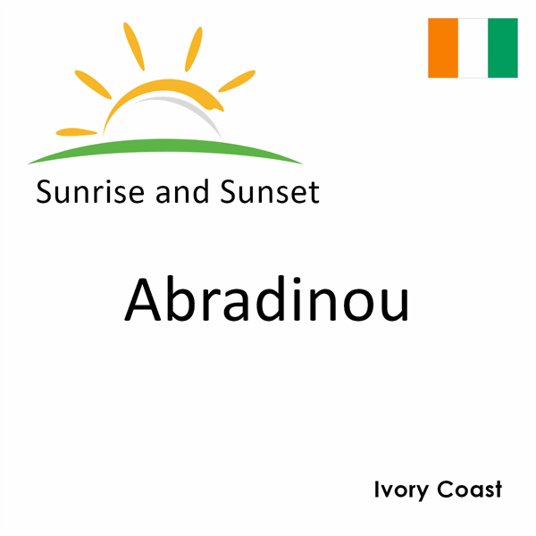 Sunrise and sunset times for Abradinou, Ivory Coast