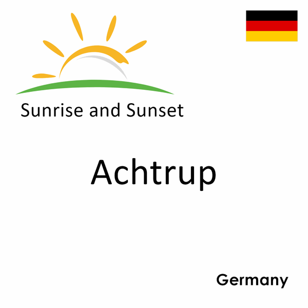 Sunrise and sunset times for Achtrup, Germany