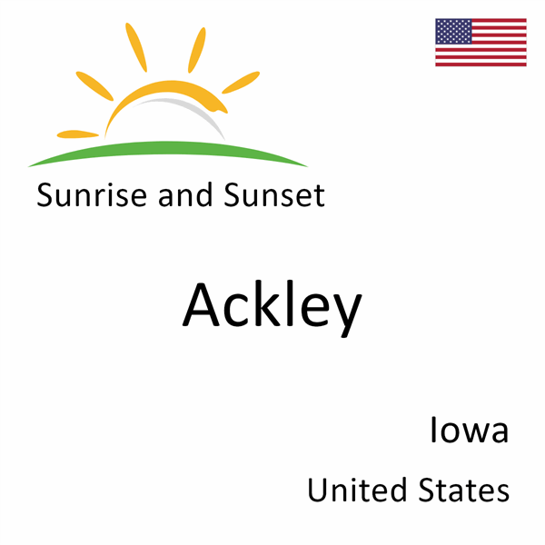 Sunrise and sunset times for Ackley, Iowa, United States