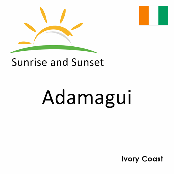 Sunrise and sunset times for Adamagui, Ivory Coast