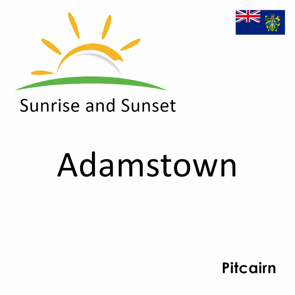 Sunrise and sunset times for Adamstown, Pitcairn