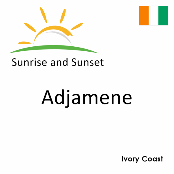 Sunrise and sunset times for Adjamene, Ivory Coast