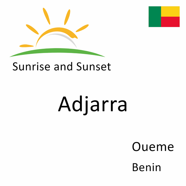 Sunrise and sunset times for Adjarra, Oueme, Benin