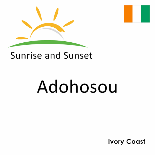 Sunrise and sunset times for Adohosou, Ivory Coast