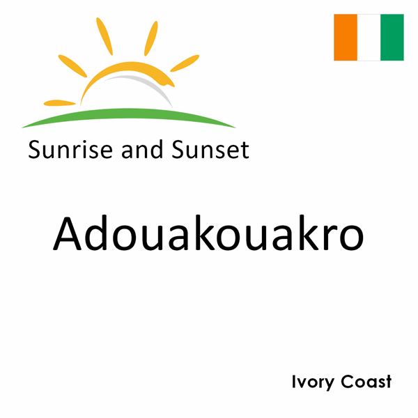 Sunrise and sunset times for Adouakouakro, Ivory Coast