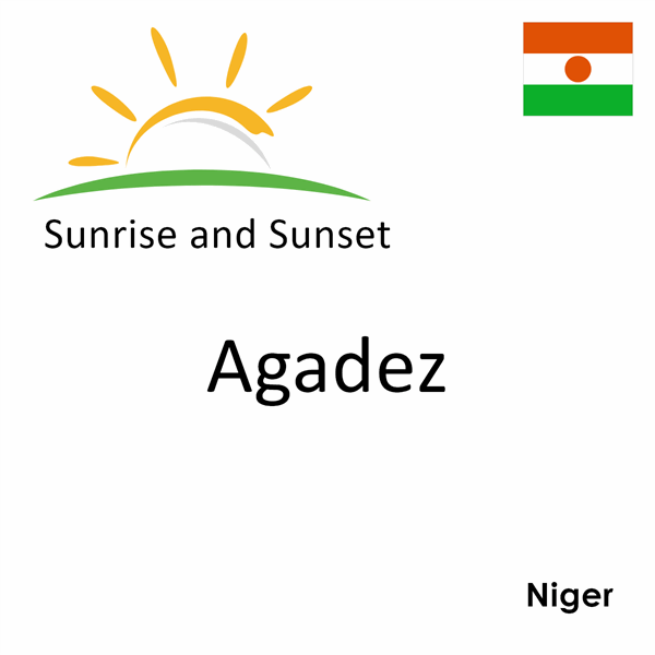 Sunrise and sunset times for Agadez, Niger