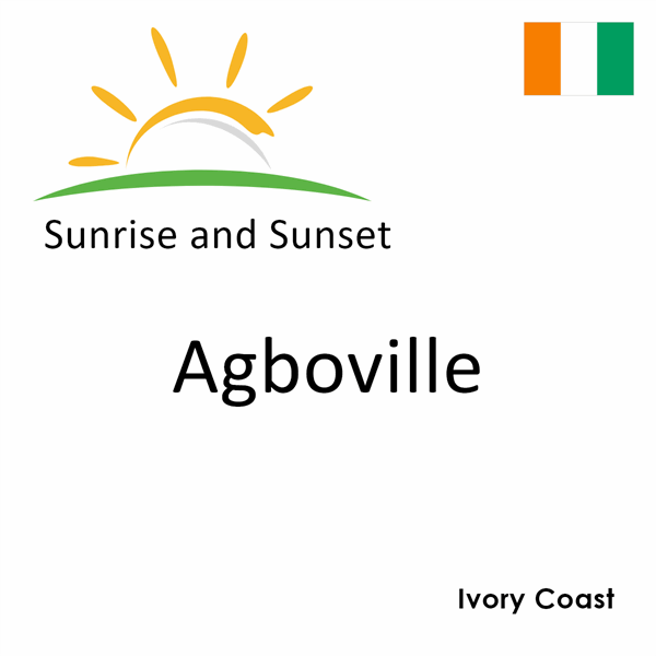 Sunrise and sunset times for Agboville, Ivory Coast
