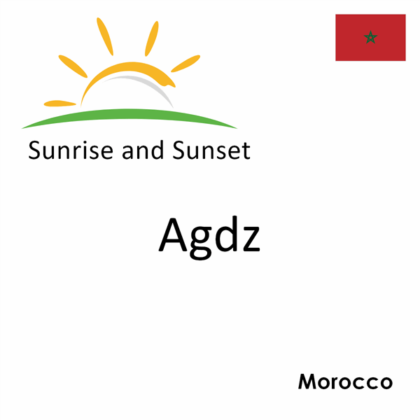 Sunrise and sunset times for Agdz, Morocco