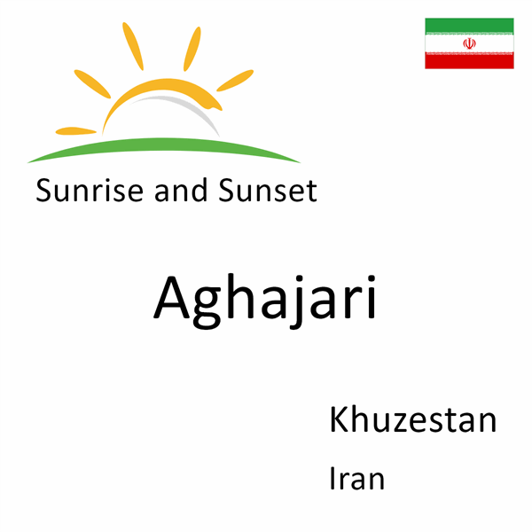 Sunrise and sunset times for Aghajari, Khuzestan, Iran