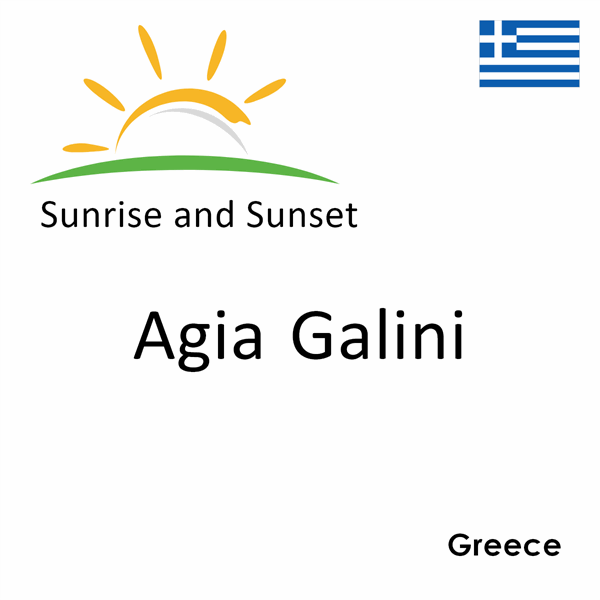 Sunrise and sunset times for Agia Galini, Greece