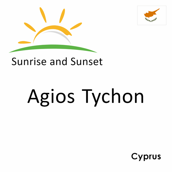 Sunrise and sunset times for Agios Tychon, Cyprus