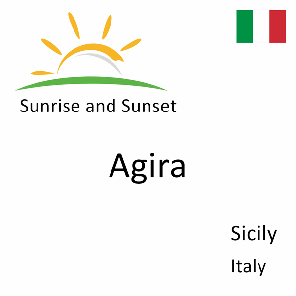 Sunrise and sunset times for Agira, Sicily, Italy