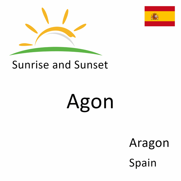 Sunrise and sunset times for Agon, Aragon, Spain