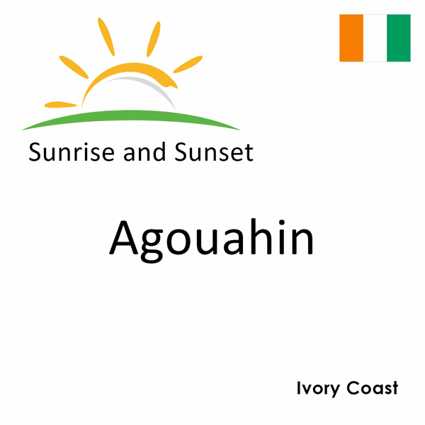 Sunrise and sunset times for Agouahin, Ivory Coast