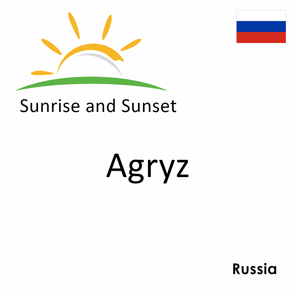 Sunrise and sunset times for Agryz, Russia