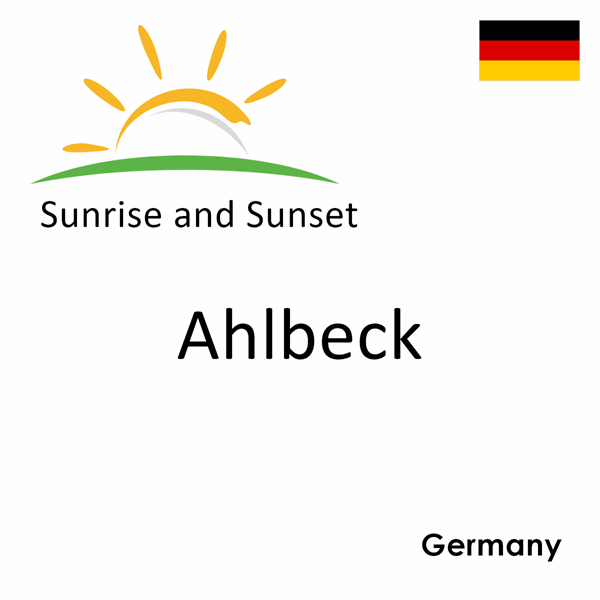 Sunrise and sunset times for Ahlbeck, Germany