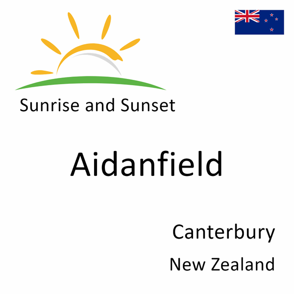 Sunrise and sunset times for Aidanfield, Canterbury, New Zealand