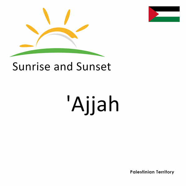 Sunrise and sunset times for 'Ajjah, Palestinian Territory