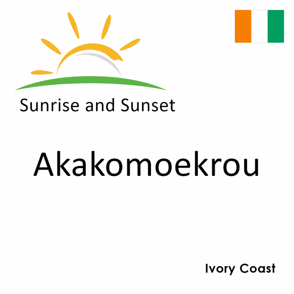 Sunrise and sunset times for Akakomoekrou, Ivory Coast