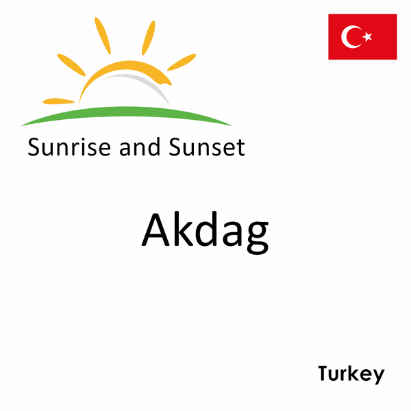 Sunrise and sunset times for Akdag, Turkey