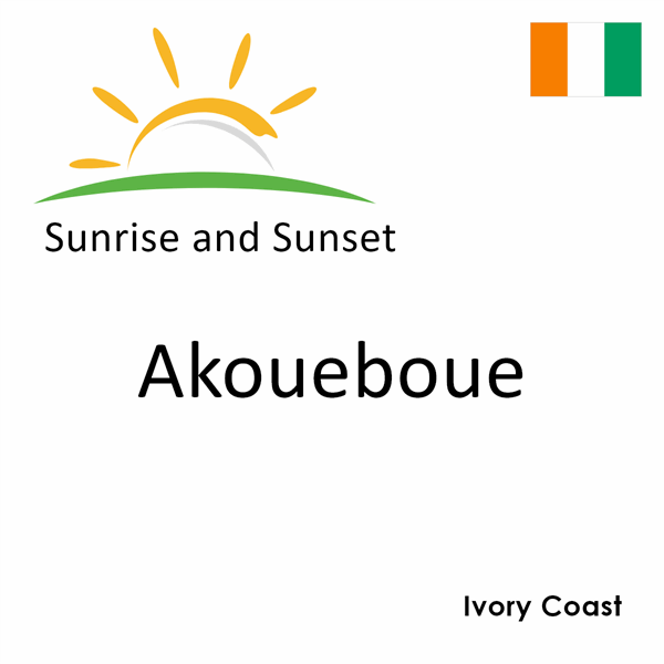 Sunrise and sunset times for Akoueboue, Ivory Coast