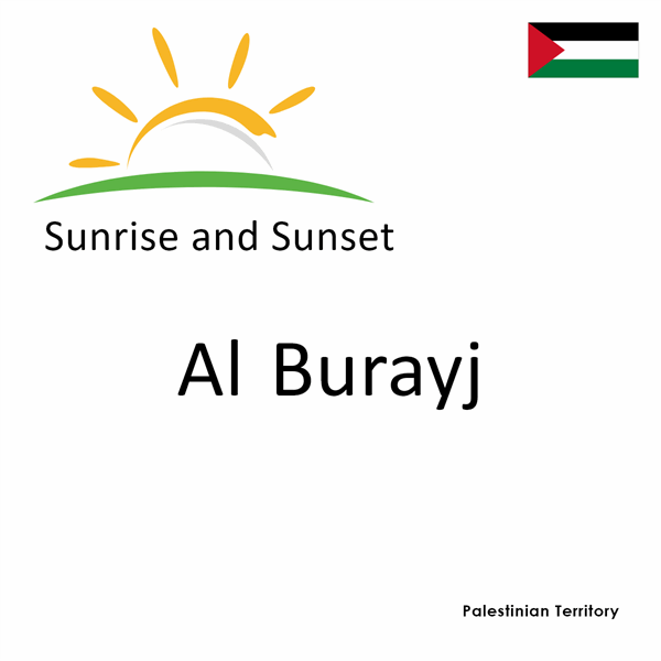 Sunrise and sunset times for Al Burayj, Palestinian Territory