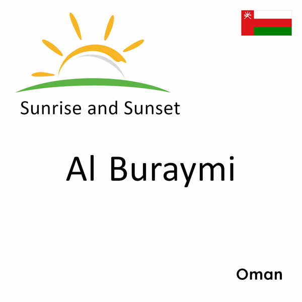 Sunrise and sunset times for Al Buraymi, Oman