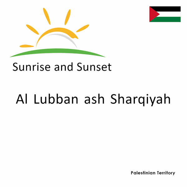 Sunrise and sunset times for Al Lubban ash Sharqiyah, Palestinian Territory