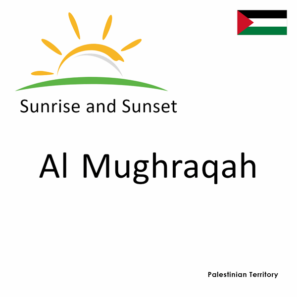 Sunrise and sunset times for Al Mughraqah, Palestinian Territory